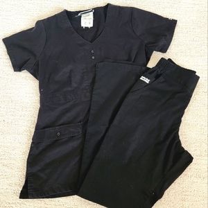 Butter-soft black Scrub set